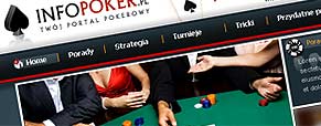 Portal pokerowy Infopoker - projekt strony www